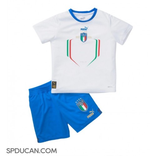 Dječji Nogometni Dres Italija Gostujuci 2022 Kratak Rukav (+ Kratke hlače)